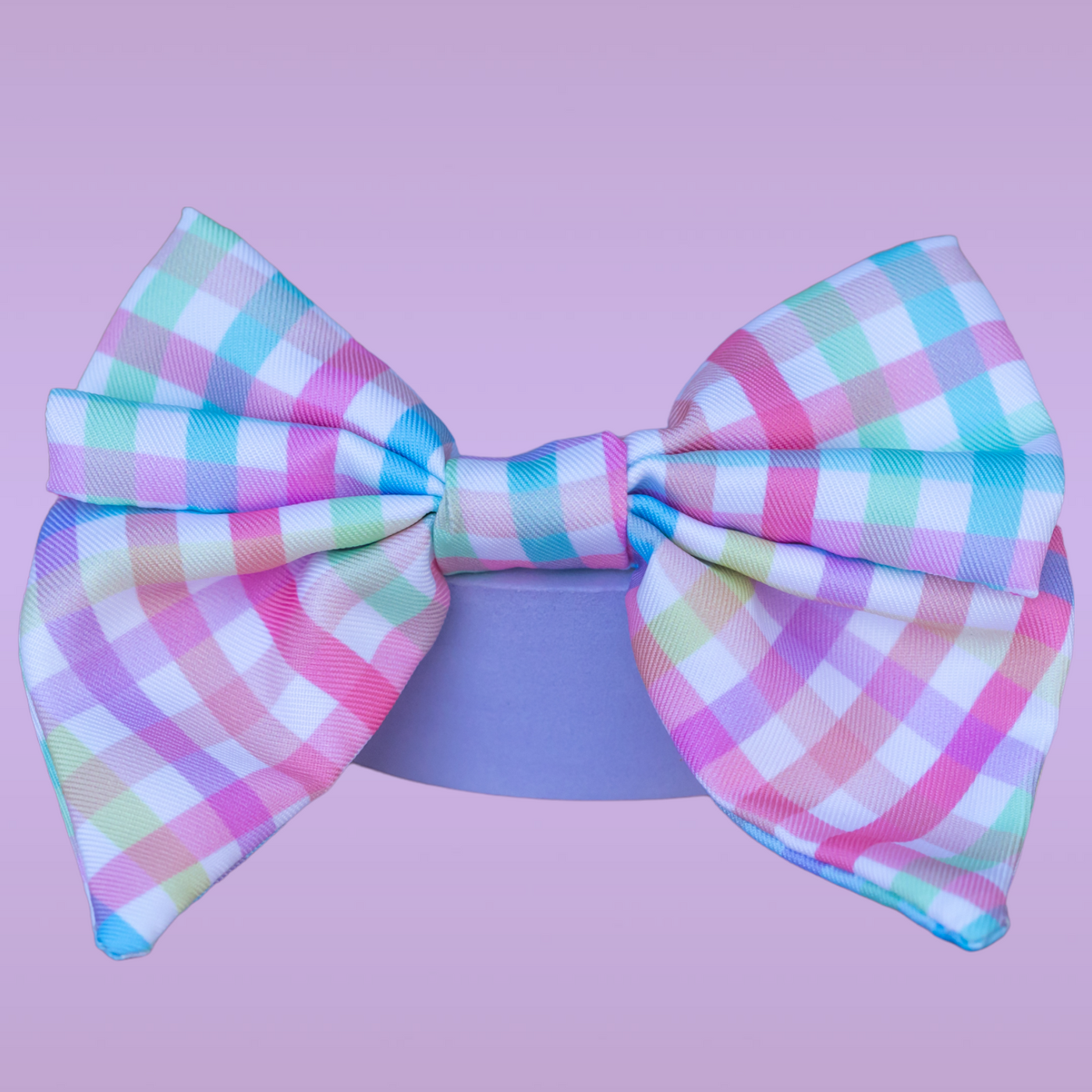 Dog Sailor Bow Tie | Sherbet Gingham-Bow-Dizzy Dog Collars