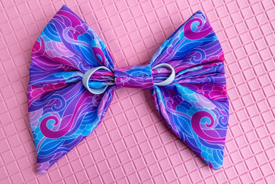 Dog Sailor Bow Tie | The Maggie: Purple Waves-Dizzy Dog Collars