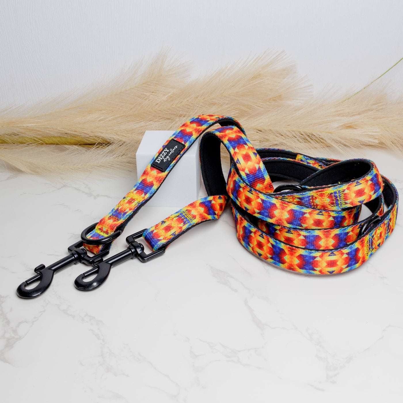 Double Ended Training Lead | Hands-free dog lead | Kaleidoscope-hands free-Dizzy Dog Collars