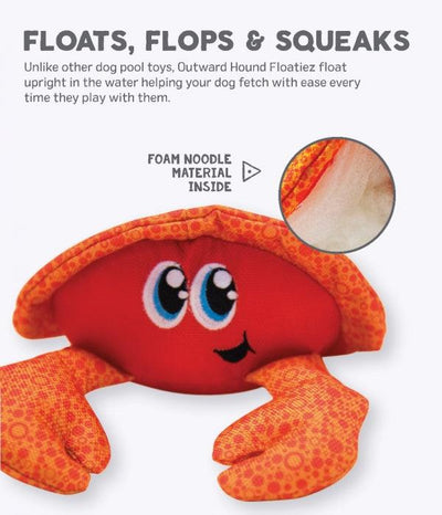 Floatiez Crab - FLOATING WATER TOY By Outward Hound-Dizzy Dog Collars