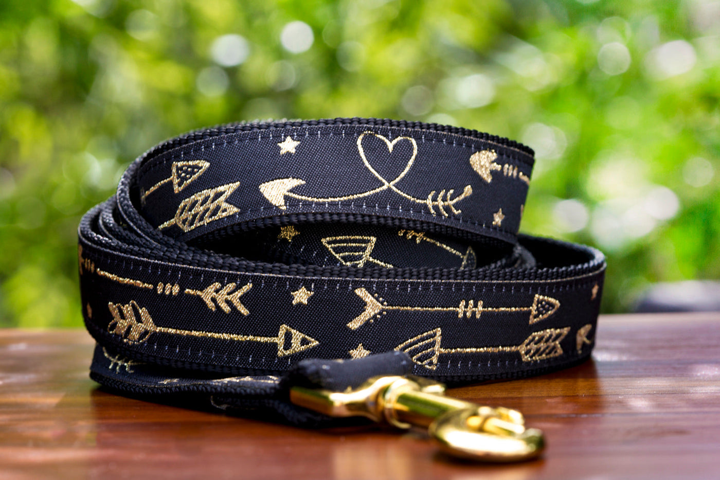Golden Arrows Dog Leash | Handmade to order - Australian Made |-Dizzy Dog Collars
