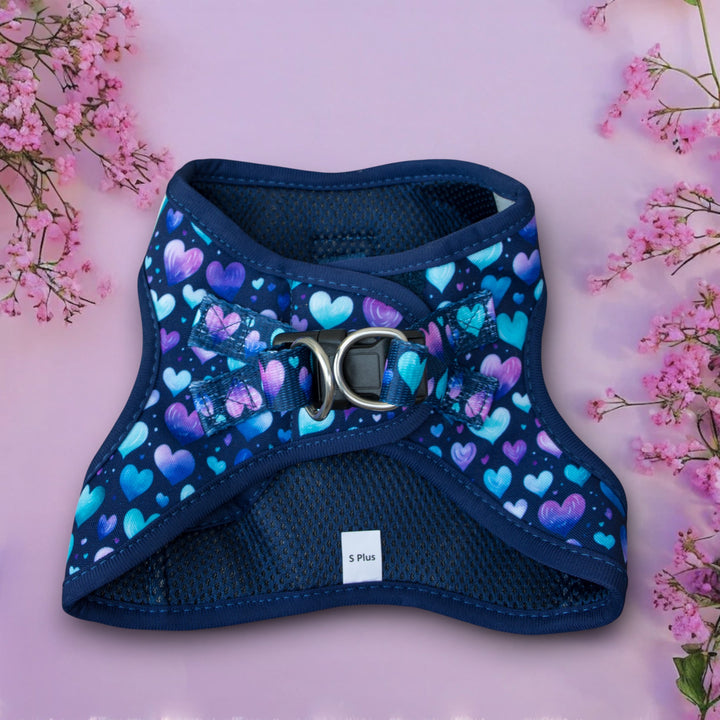 Hearts & Harmony Step In Dog Harness: No Pull Harness | For XS to Medium Dogs & Cats |STAINLESS STEEL| Hearts & Harmony