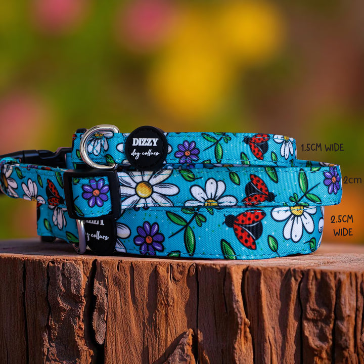 Ladybird Lane Dog Collar | Canvas & Neoprene Dog Collar