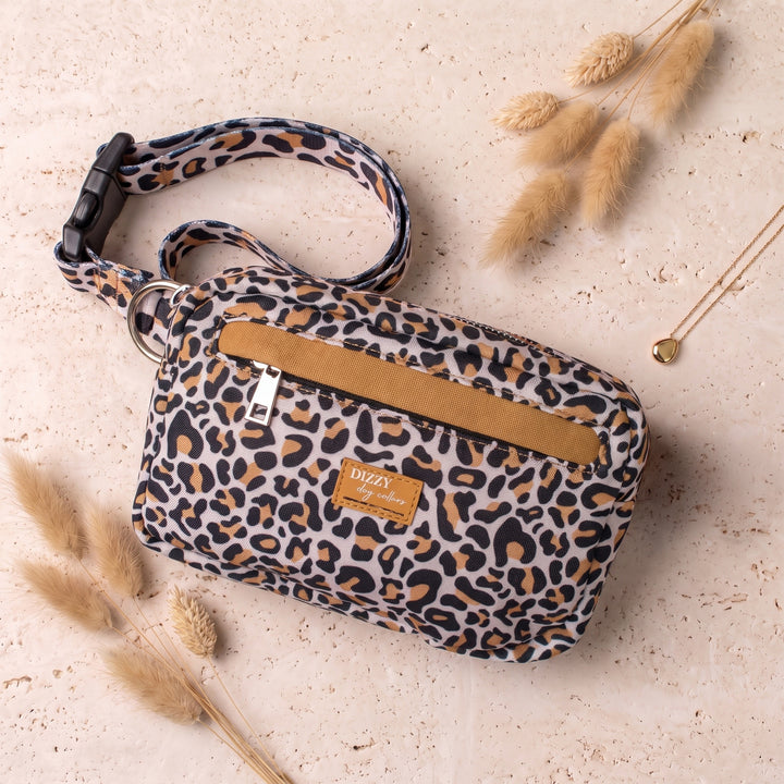 Latte Leopard Adventure Pouch | Dog Walking Bum Bag