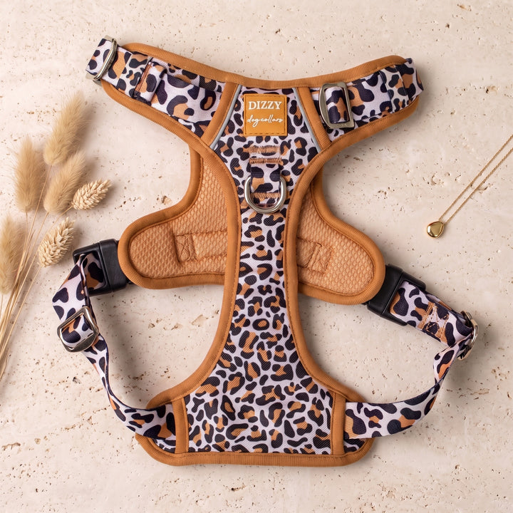 No Pull Dog Harness: Latte Leopard