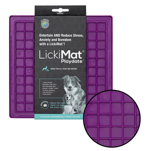 LickiMat - Playdate (Small, Purple)-Dizzy Dog Collars