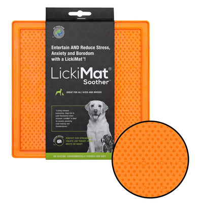 LickiMat - Soother (Small, Orange)-Dizzy Dog Collars