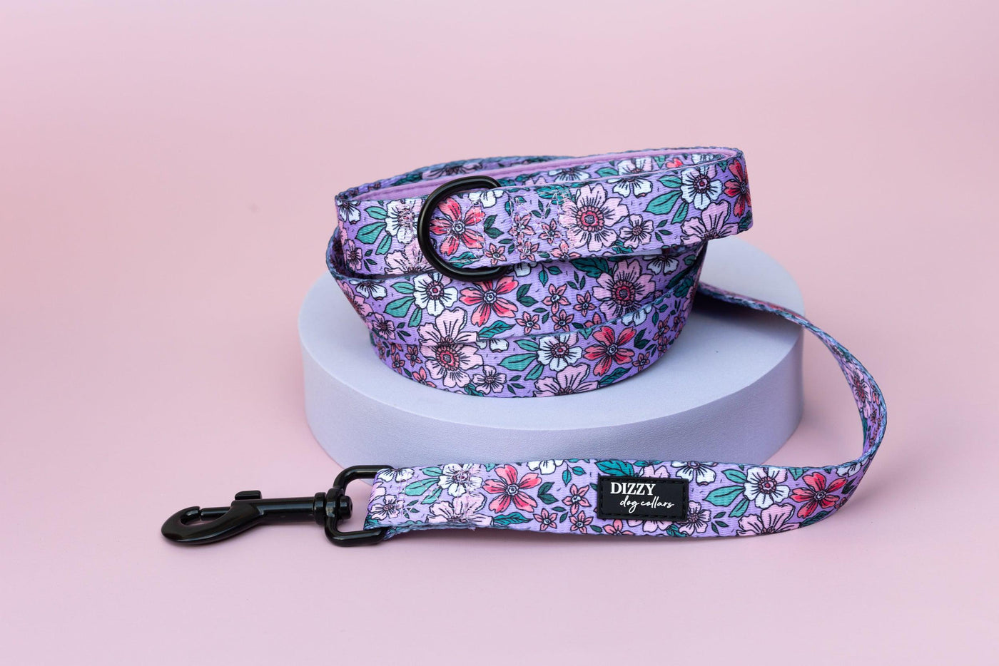 Lilac Floral | Dog Leash | Dog Lead-Dizzy Dog Collars