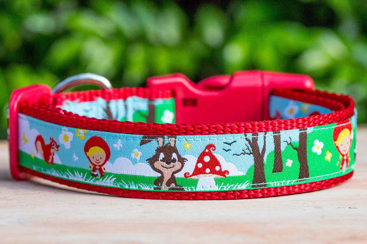 Little Red Riding Hood Dog Collar S-XL-Dog Collar-Dizzy Dog Collars-Small 3/4" (2cm) Wide-Dizzy Dog Collars