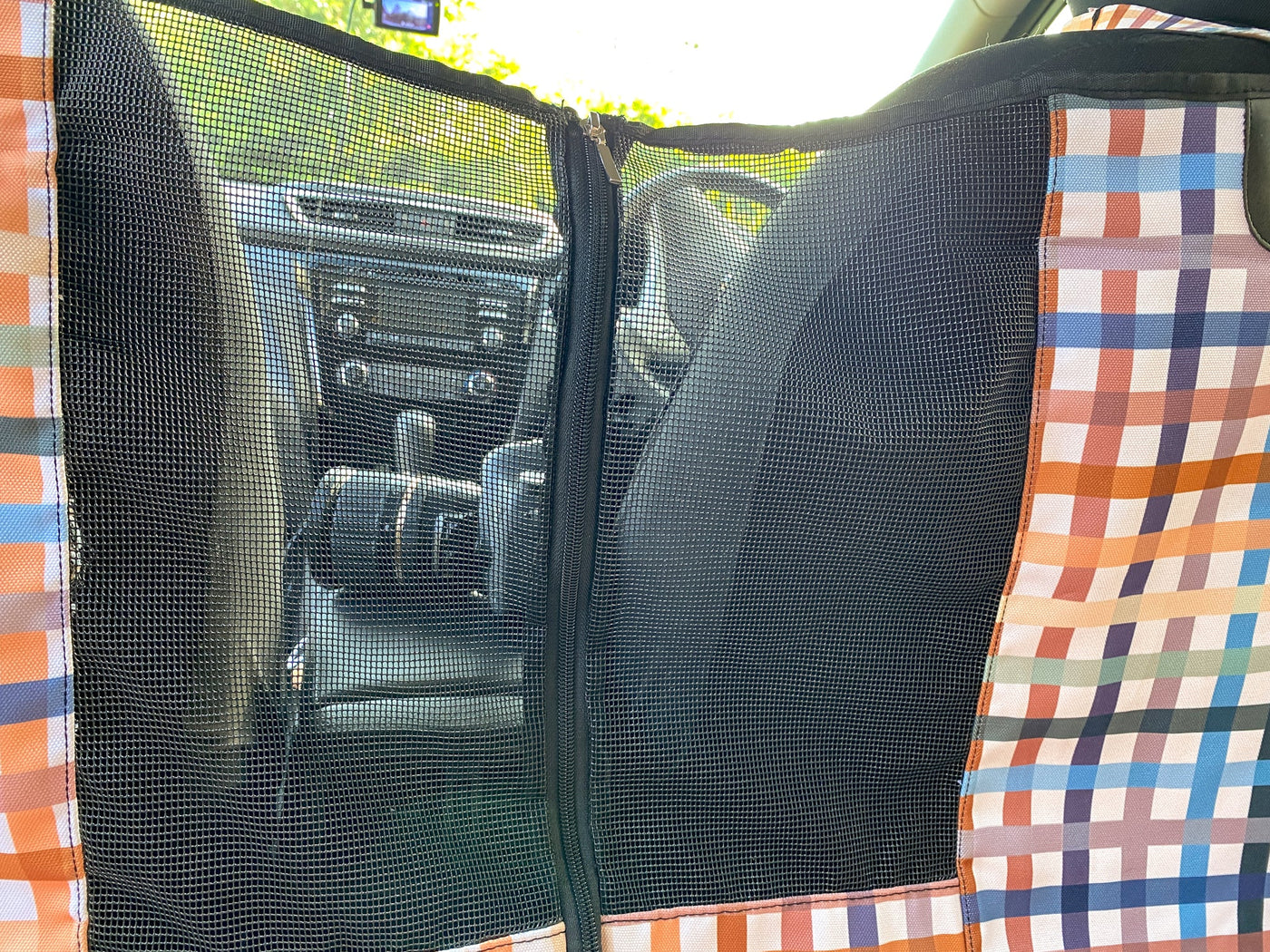 Luxury Car Seat Cover | 3 Way Fit Cover, Anti Slip | Vintage Gingham-Car Seat Cover-Dizzy Dog Collars