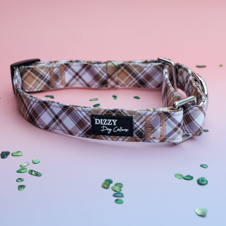Martingale Dog Collar - Maplewood: Caramel & Brown Plaid