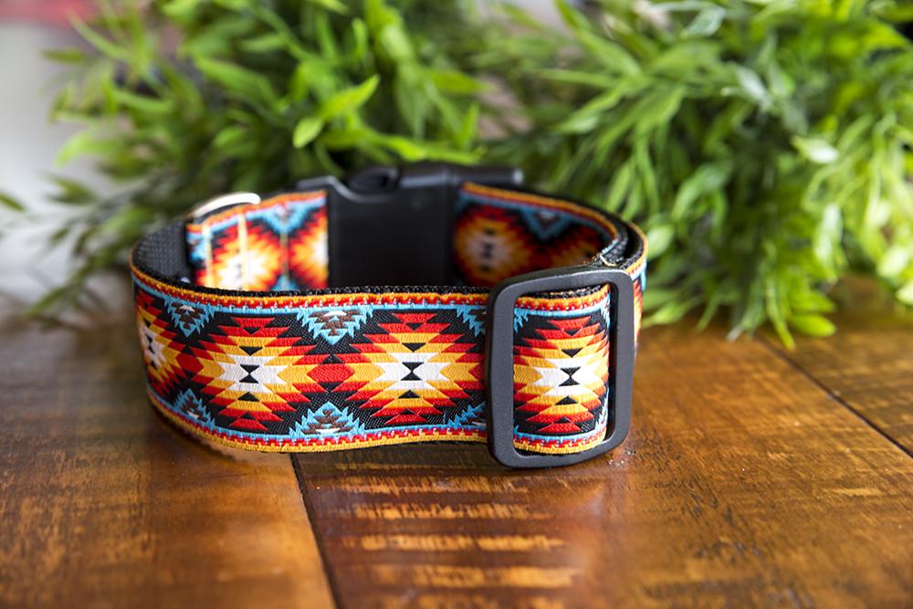 Navajo Dog Collar 1.5" Wide-Dog Collar-Dizzy Dog Collars-Medium-Dizzy Dog Collars