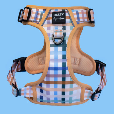 No Pull Dog Harness | Step in | Reflective | Heavy Duty | Easy Reach Handle | Vintage Gingham-Dizzy Dog Collars