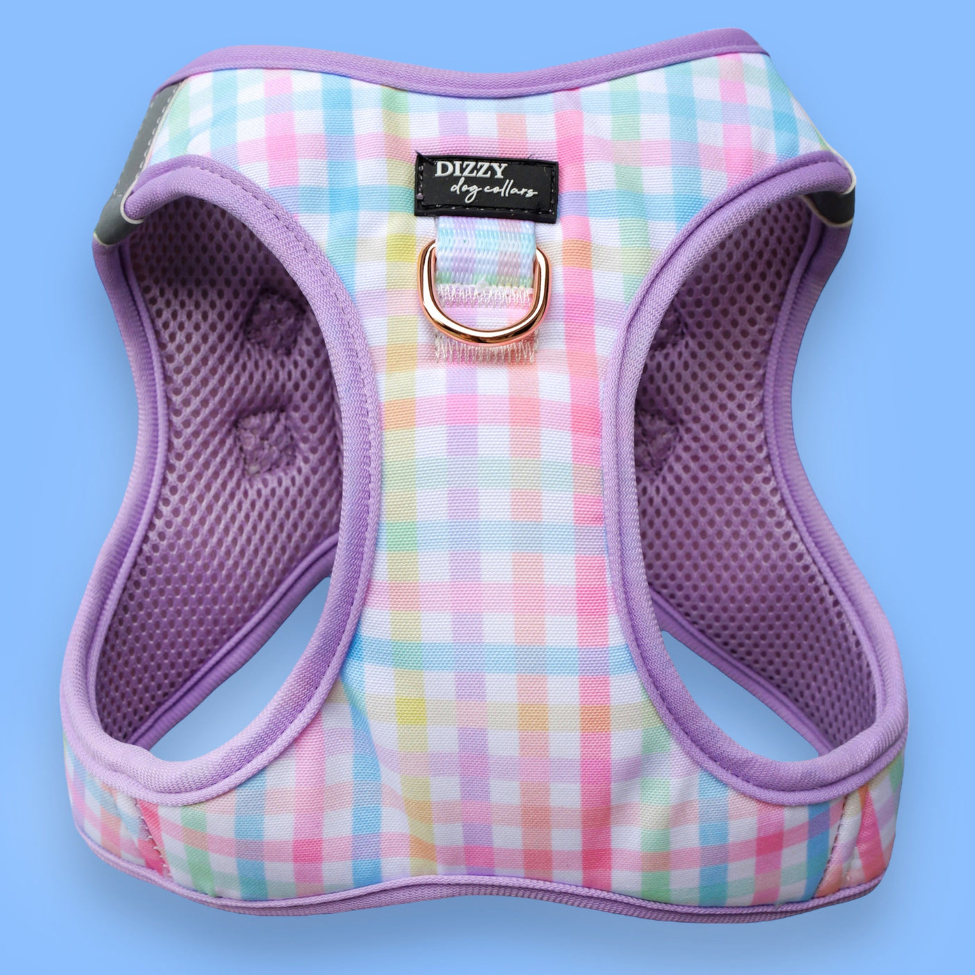 COMING SOON | No Pull, Step In Harness | Suitable for XS to Medium Dogs and Cats | Sherbet Gingham-Harness-Dizzy Dog Collars
