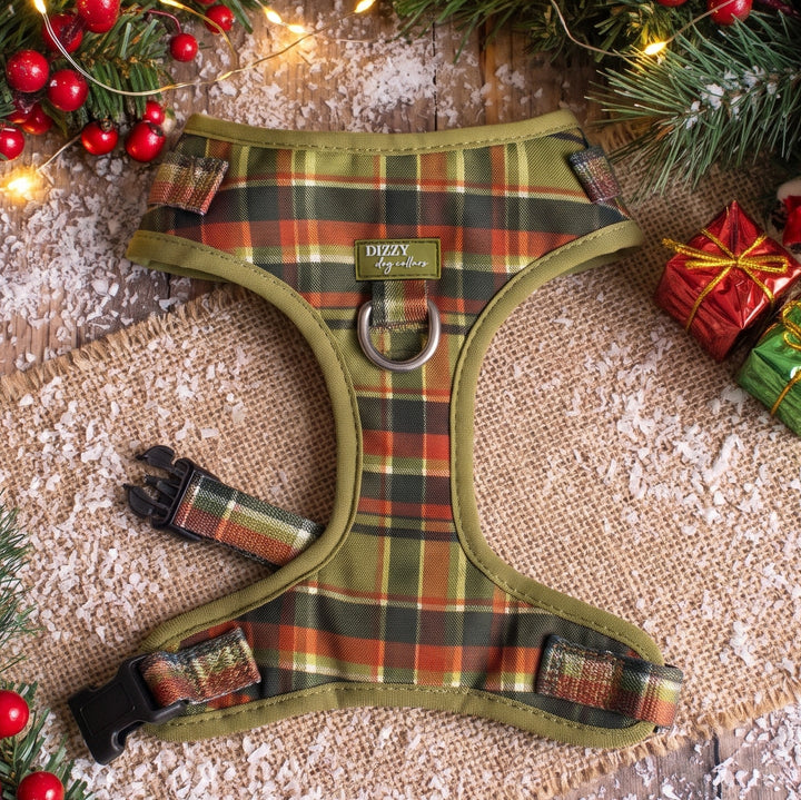 DOG HARNESS | An Olive Christmas  | Neck Adjustable Dog Harness