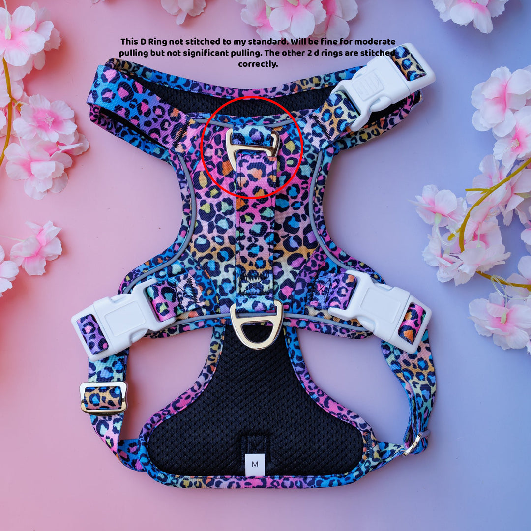 ****SECONDS*** No Pull Dog Harness with Handle |  Ombre Leopard
