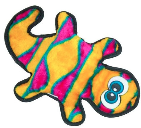 Outward Hound INVINCIBLE GECKO-Orange and Pink (2 squeak)-Dizzy Dog Collars-Dizzy Dog Collars