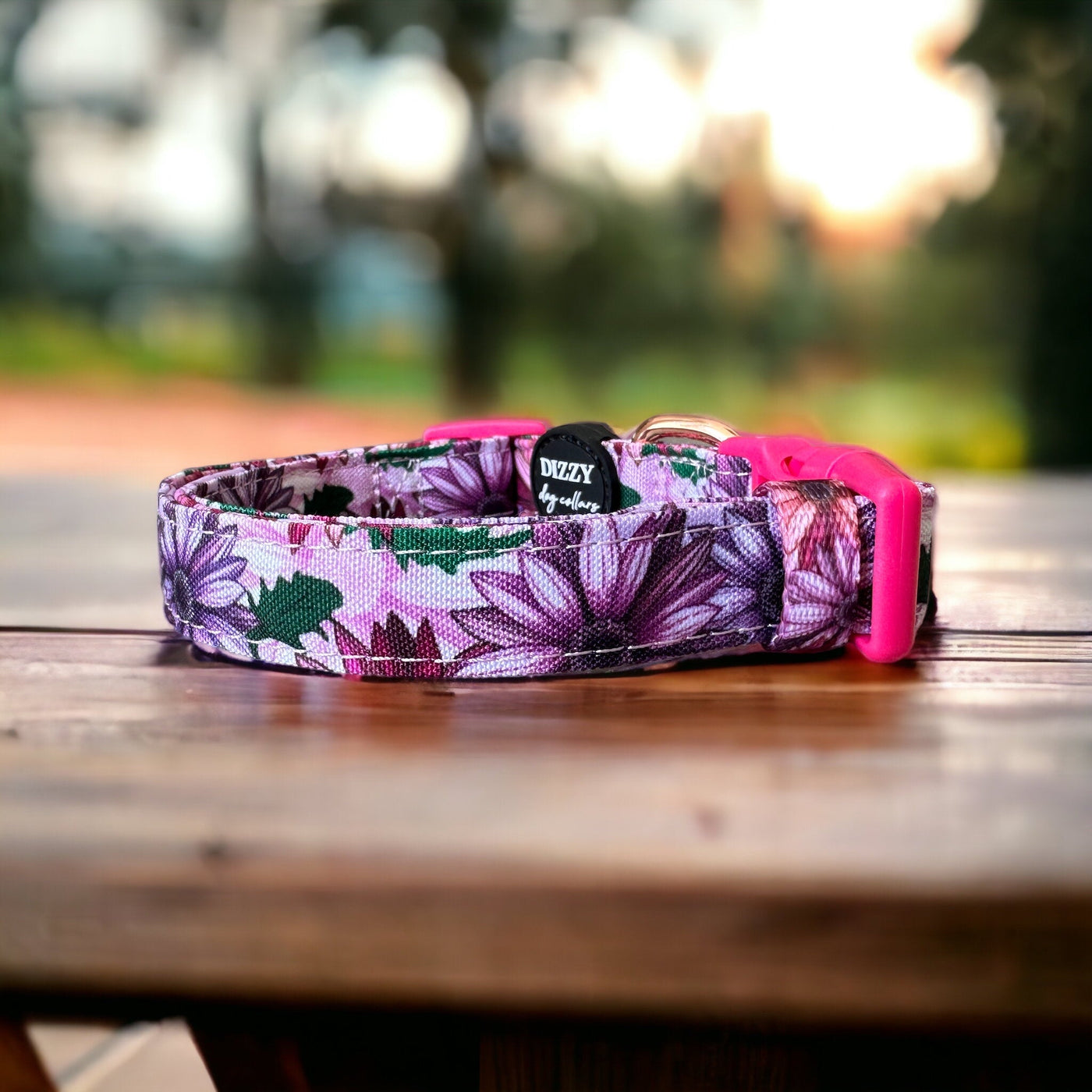 Perfect Petals Dog Collar | Canvas and Neoprene Dog Collar-Dog Collar-Dizzy Dog Collars