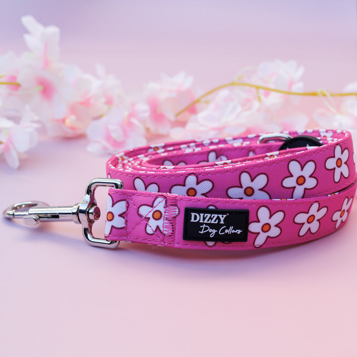 Darling Daisy: Pink Daisy Dog Leash | Fully Padded Leash