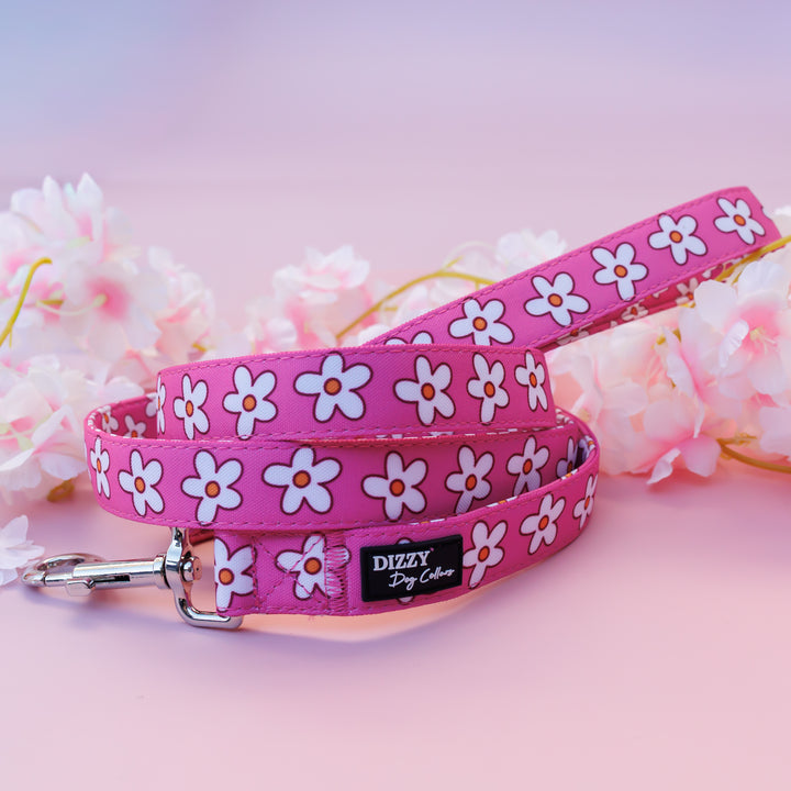 Darling Daisy: Pink Daisy Dog Leash | Fully Padded Leash