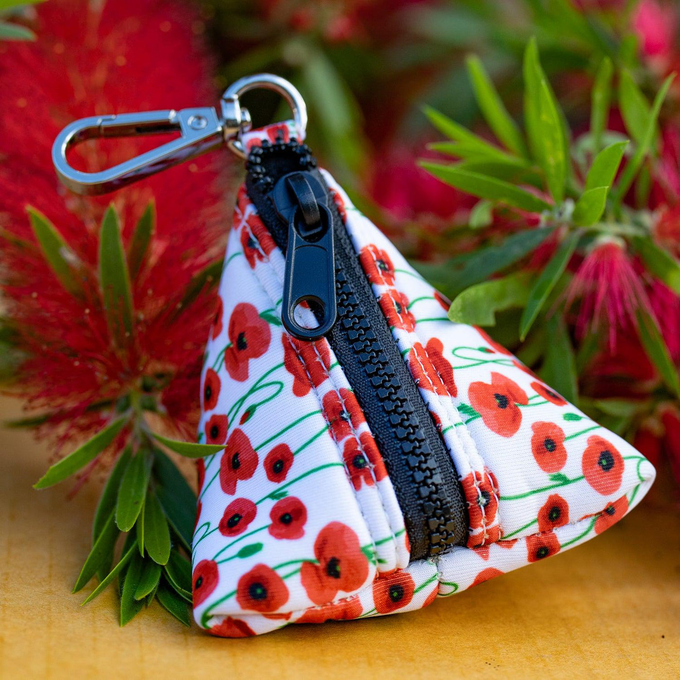 Poppies Pocket- For Poop Bags, Treat and/or Keys/Coins-Dizzy Dog Collars