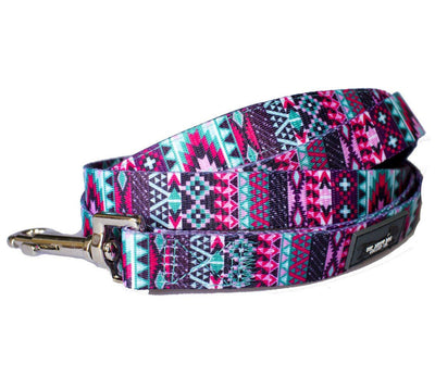 Purple Aztec Dog Leash-Dizzy Dog Collars-Dizzy Dog Collars