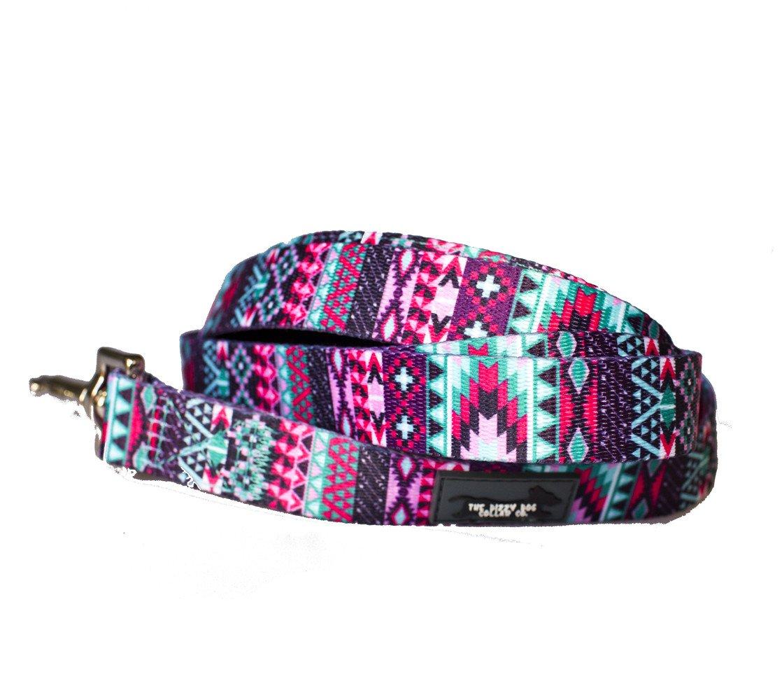Purple Aztec Dog Leash-Dizzy Dog Collars-Dizzy Dog Collars