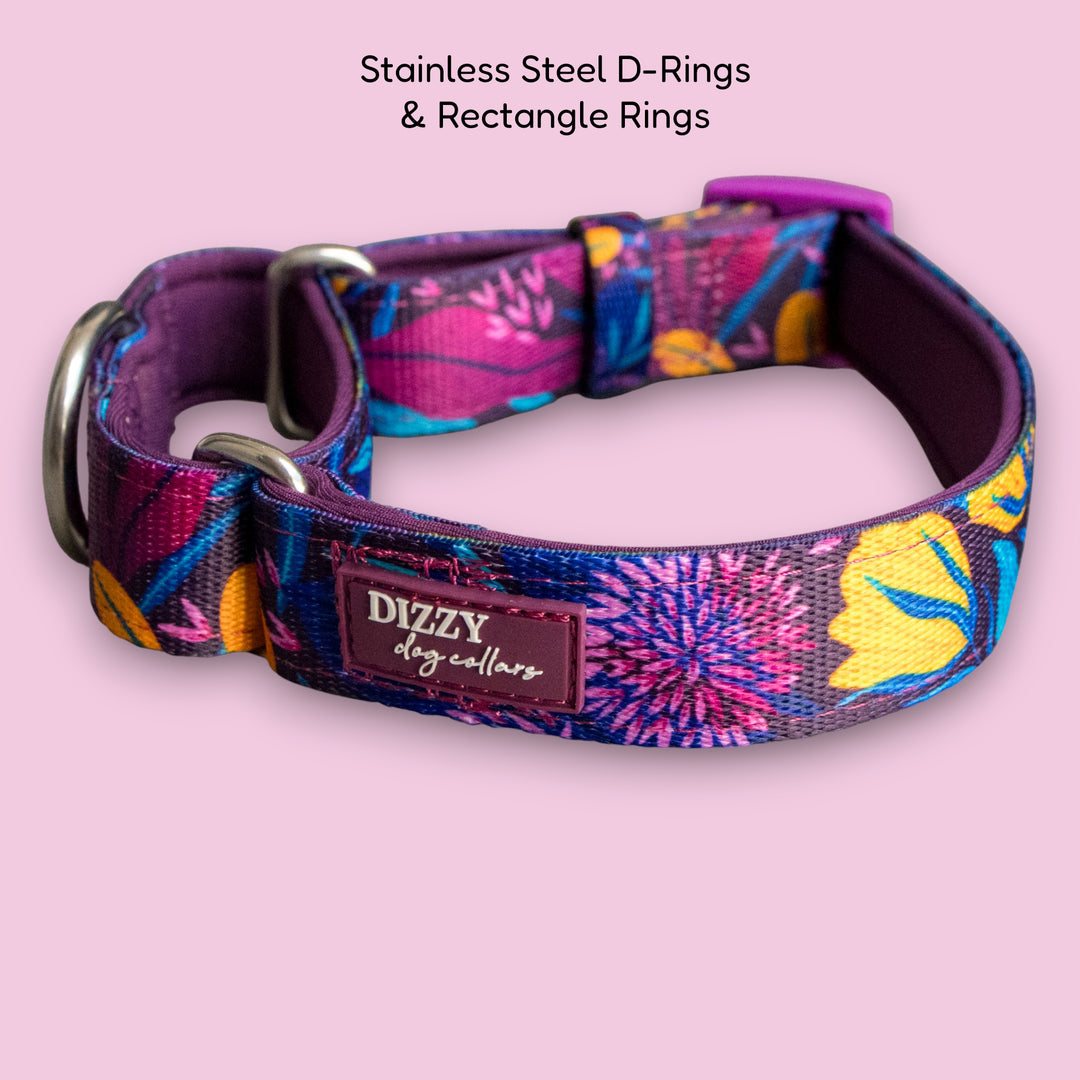 Sapphire Showers Martingale - Dizzy Dog Collars