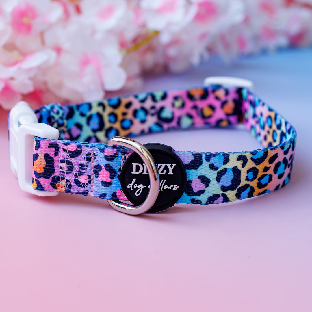 Harness Leopard Print Dog Collar And Lead Quilted Leopard Pup