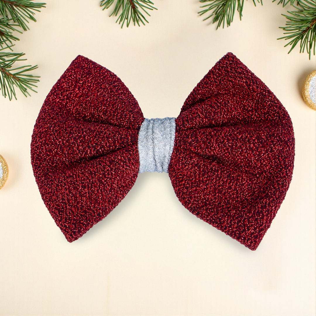 Dog Christmas Bow Tie | Candy Cane Shine