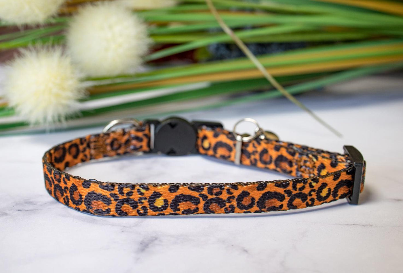 Safari - Leopard Print Cat Collar / Toy Breed Dog Collar / Puppy Collar-Dizzy Dog Collars