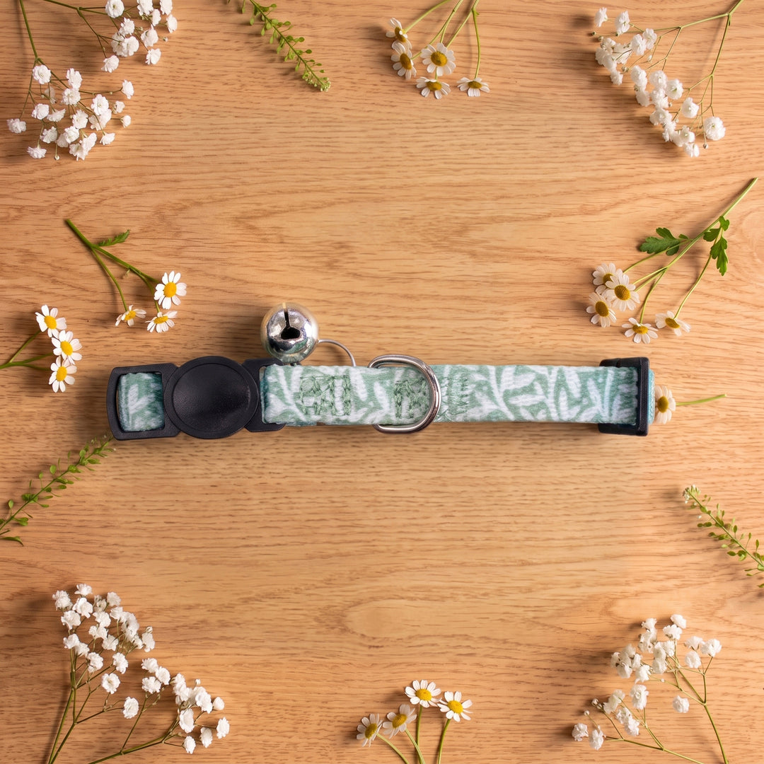 Wild Grove: Sage Vines Cat Collar | Puppy & Toy Breed Dog Collar