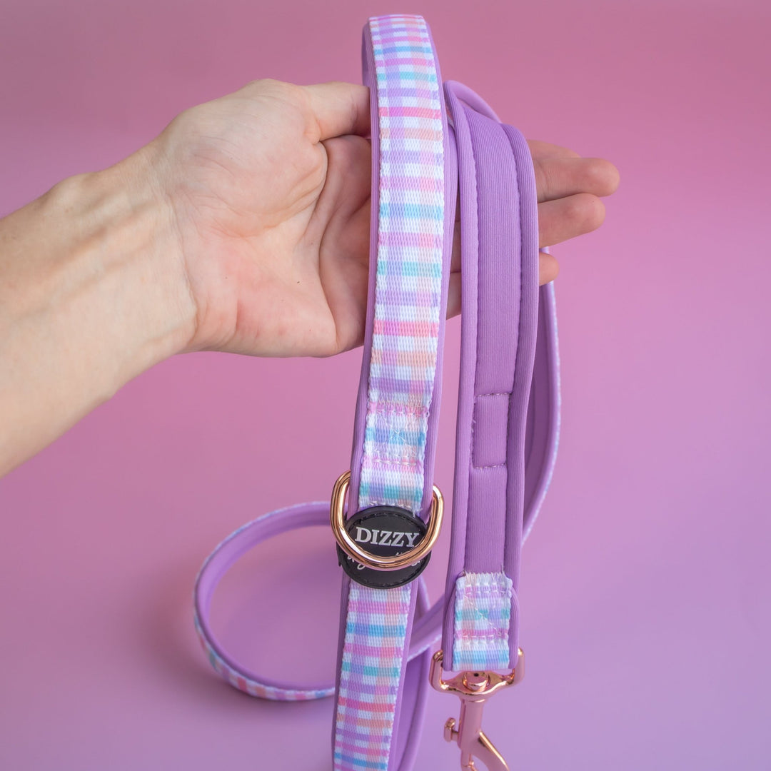 Sherbet Gingham Dog Leash | Fully Padded Leash