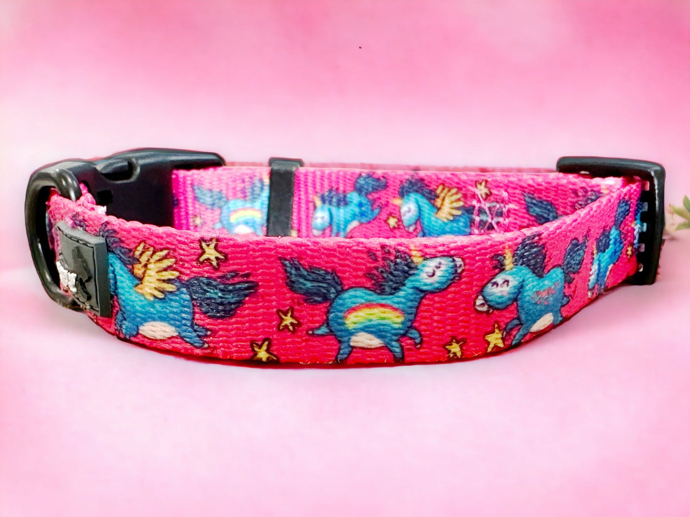 Small Pink Unicorn Collar - Value range-Dog Collar-Dizzy Dog Collars