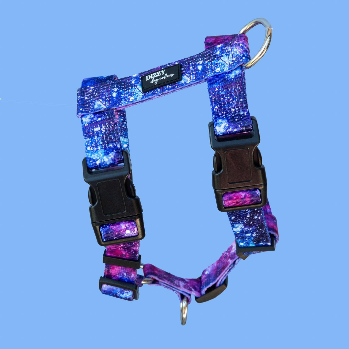 Step in H-Harness with front & back attachment - Galaxy-Harness-Dizzy Dog Collars