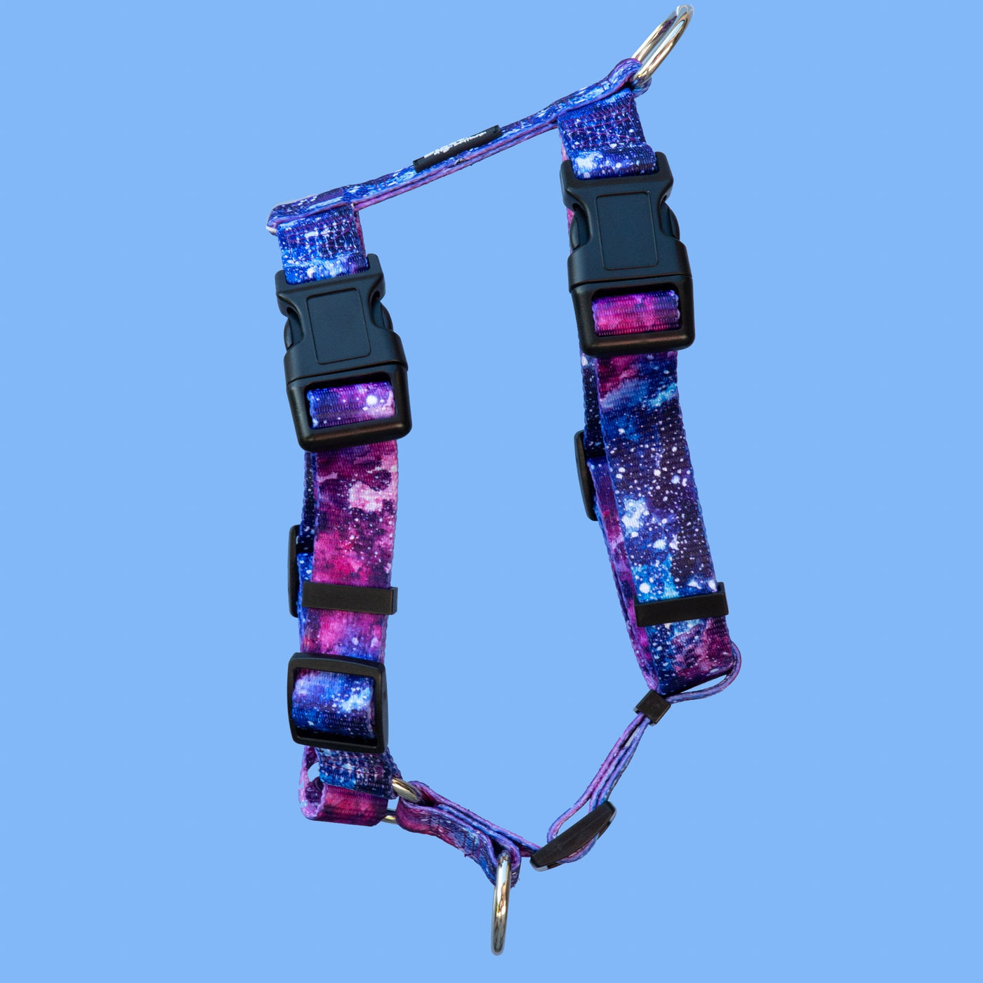 Step in H-Harness with front & back attachment - Galaxy-Harness-Dizzy Dog Collars