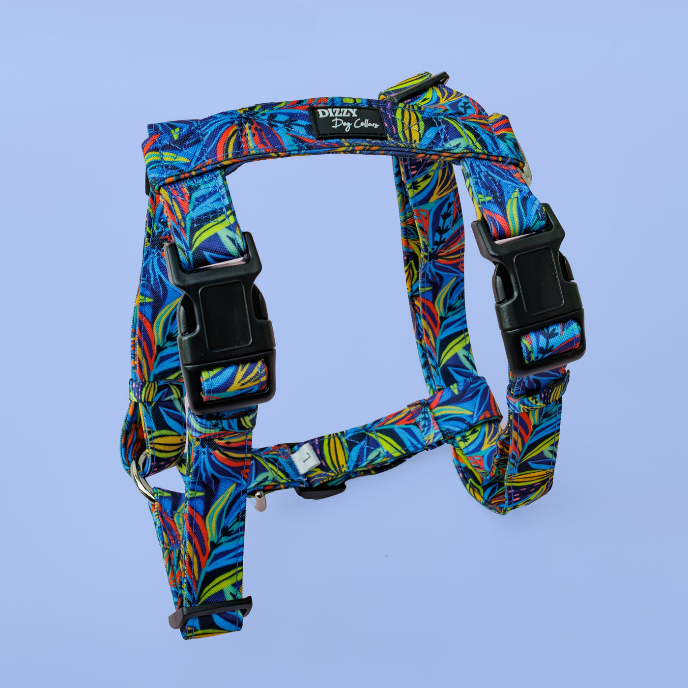 Step in H-Harness with front & back attachment | Oasis | Fully Padded Canvas & Neoprene Harness-H-Harness-Dizzy Dog Collars