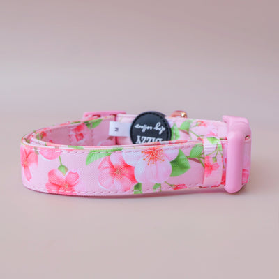 Sweet Sakura Dog Collar | Canvas & Neoprene Dog Collar-Dog Collar-Dizzy Dog Collars