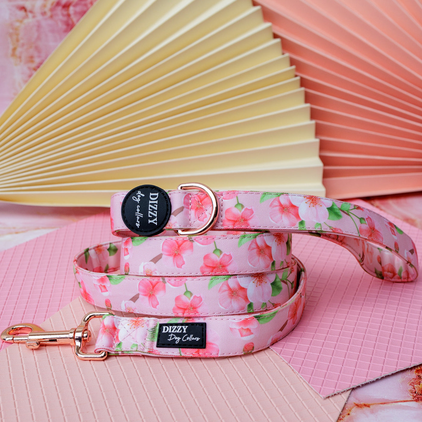 Sweet Sakura Dog Leash | Canvas & Neoprene | High Quality Fully Padded Leash-Leash-Dizzy Dog Collars