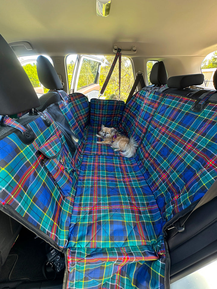 Car Seat Hammock: 2 in 1 Back Seat Cover | The Hamish: Scottish Tartan