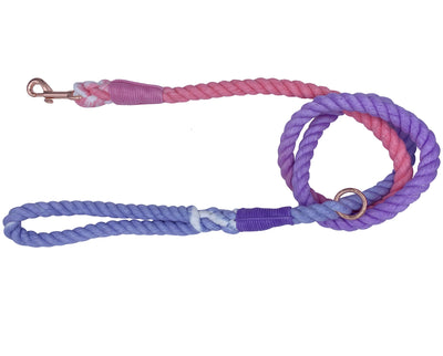 PRE-ORDER: The Momo | Rope Lead | Ombre Pink, Lilac & Purple Dog Lead-Dizzy Dog Collars