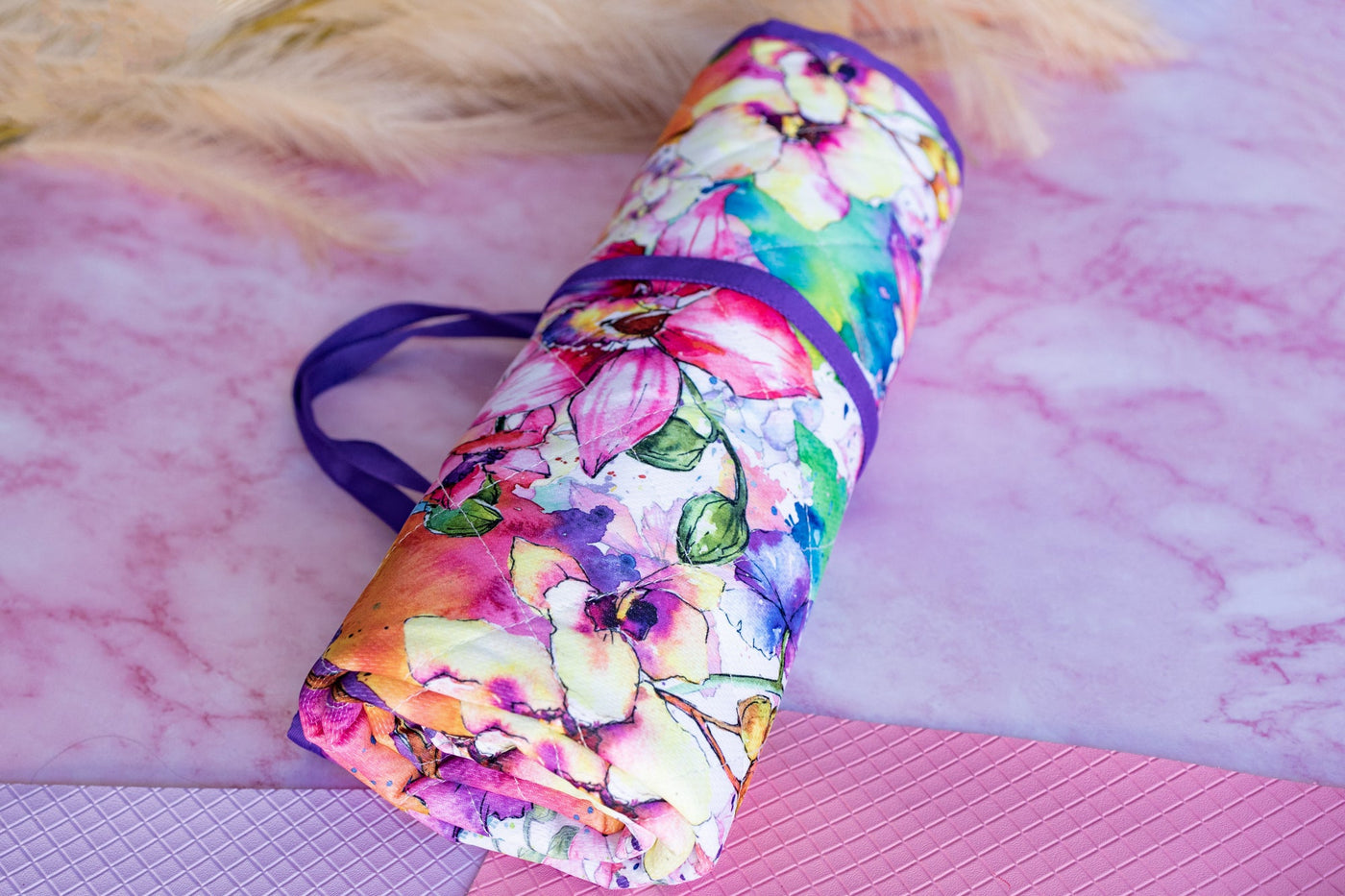 Trolley Mat | Dog Picnic Mat | The Willow: Watercolour Floral-Dizzy Dog Collars