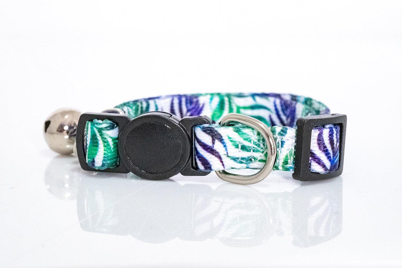 Tropical Leaves Cat Collar / Toy Breed Dog Collar-Dizzy Dog Collars-Dizzy Dog Collars