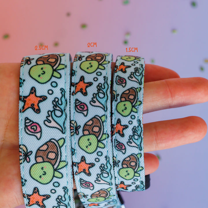 Turtle Tots Dog Collar | Canvas & Neoprene Dog Collar
