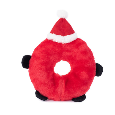 Zippy Paws Christmas Holiday Donutz Buddies Squeaker Dog Toy - Santa-Toy-Dizzy Dog Collars