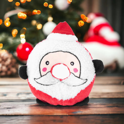 Zippy Paws Christmas Holiday Donutz Buddies Squeaker Dog Toy - Santa-Toy-Dizzy Dog Collars