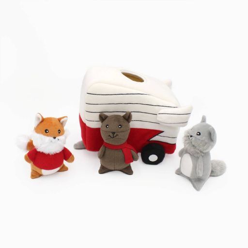 Zippy Paws Interactive Burrow Dog Toy - Retro Camper-Toy-Dizzy Dog Collars