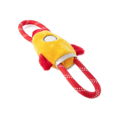 Zippy Paws RopeTugz Storybook Space Plush Squeaker Dog Toy - Spaceship-Dizzy Dog Collars