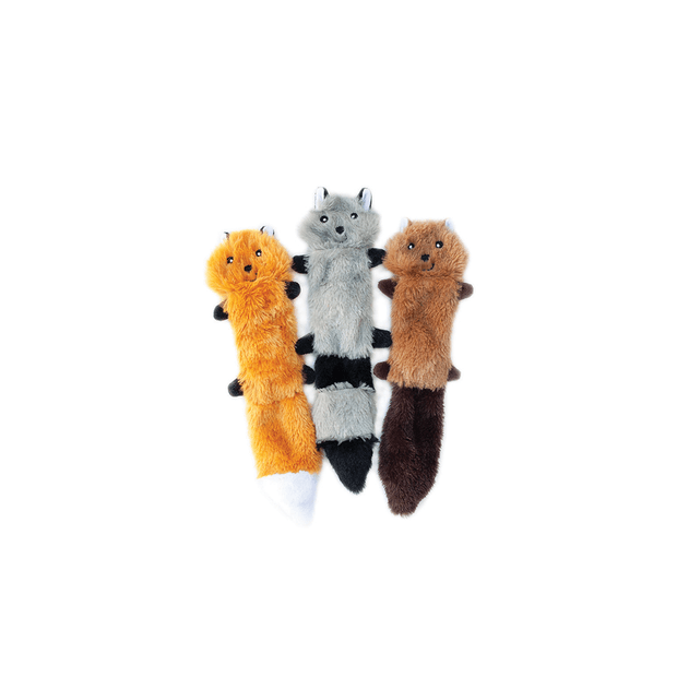 Zippy Paws - Skinny Peltz Fox Raccoon Squirrel-Dizzy Dog Collars