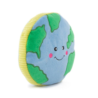 Zippy Paws Storybook Space Plush Squeaker Dog Toy - Squeakie Pattiez - Earth-Dizzy Dog Collars